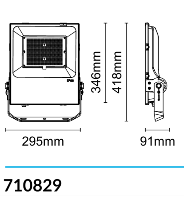 Projecteur led megaman Titi 165w 840 blanc froid 27000 lumen IP66 710829