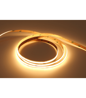 Ruban LED COB 8W/mètre 12V 320LED/mètre Blanc chaud 3000k 5m