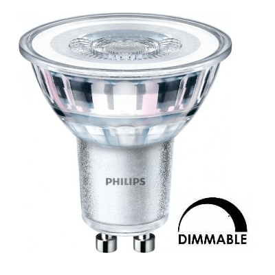 Ampoule PHILIPS Corepro LEDspot 3w substitut 35w 230 lumen blanc chaud 2700K dimmable GU10