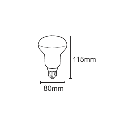 Lampe Luxtek LED R80 10W douille E27 4000K CW 120° 230V 820lm
