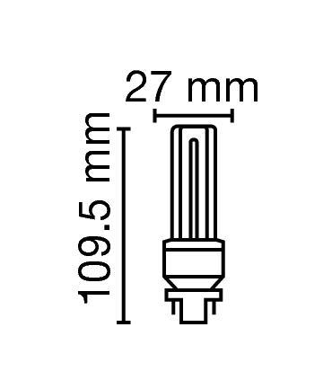 Lampe fluorescente Radium Ralux®Duo, RX-D 10W 840 Blanc Froid G24D-1