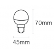 Luxtek lampe LED A45 lustre 4W SMD E27 3000K WW 230V 300lm