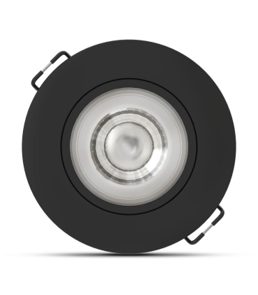 Modee Spot downlight LED orientable Rond 4W 3CCT IP44 D80xH35mm ROT (480 lumens) NOIR ERP
