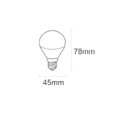 Luxtek A45 GOTA LED 4W SMD E14 4000K CW 230V 315lm