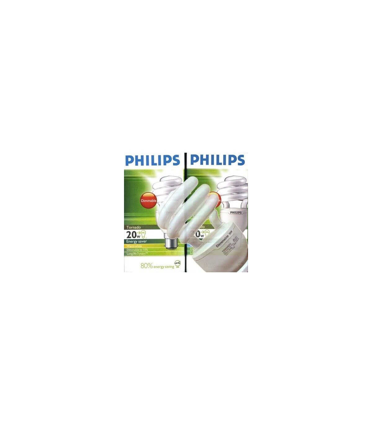 Ampoule à économie d'énergie Philips E27/23W 2700K - TORNADO