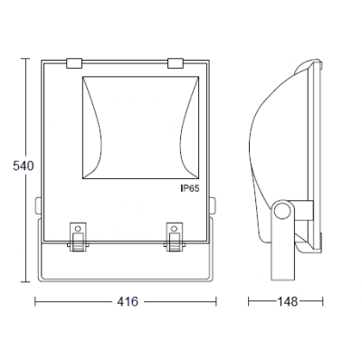 Projecteur a iodure métallique exterieur 400w avec lampe