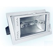 Projecteur iodure encastrable orientable blanc 70w complet