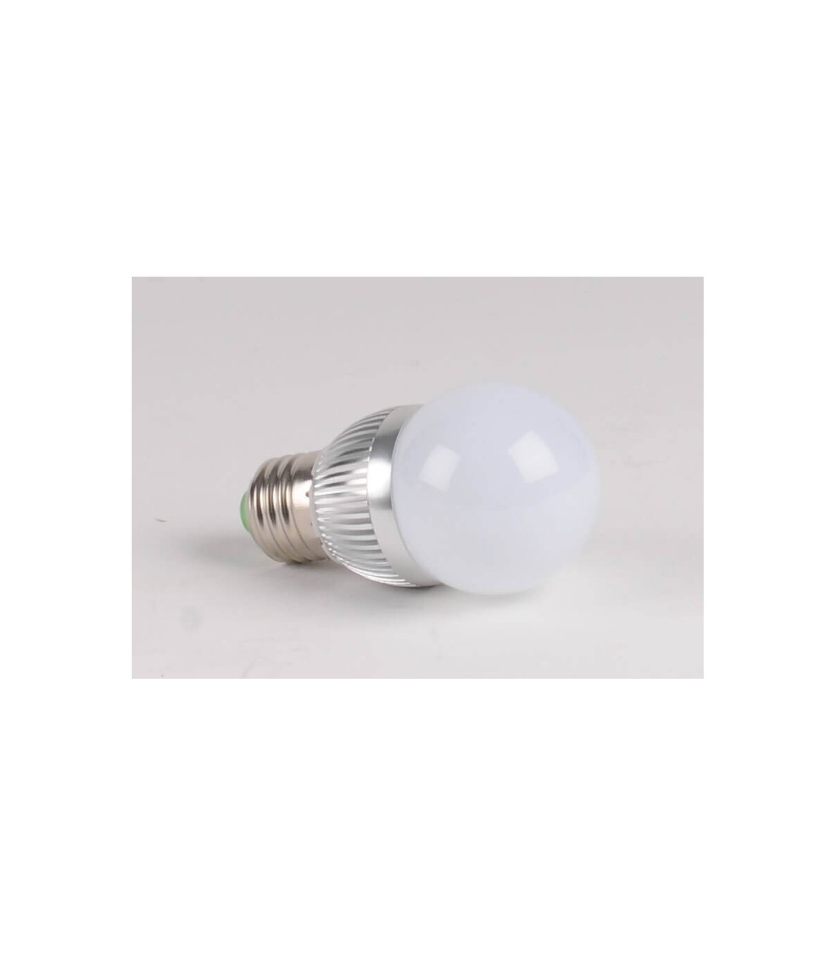 Ampoule LED puissance 3W CW culot E27 Spherique blanc froid