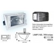 Projecteur iodure encastrable orientable 70w complet