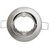 Spot à encastrer rond orientable alu brossé pour lampe GU10 et Gu5.3