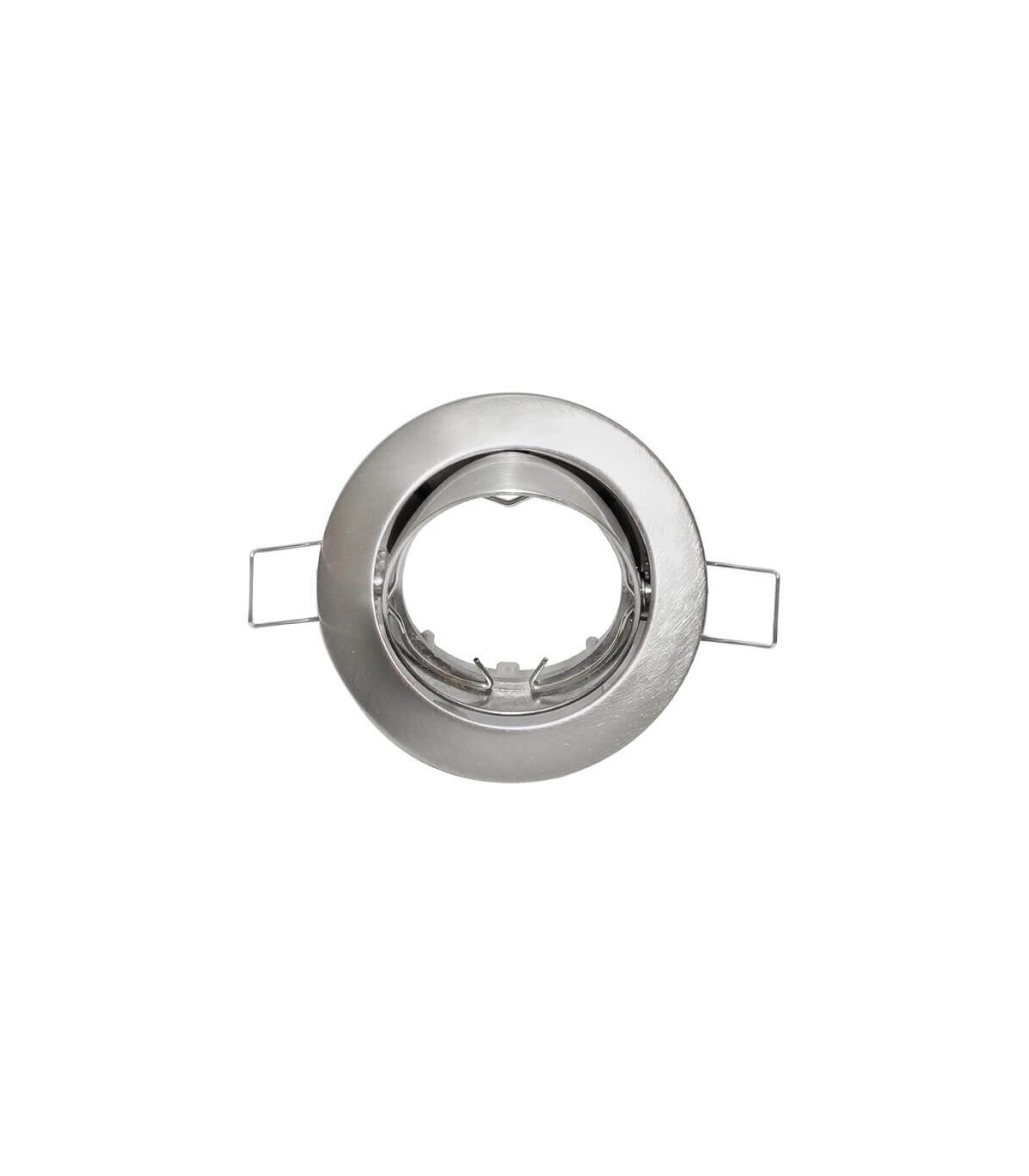 Spot LED encastrable orientable rond brossé pour extérieur et