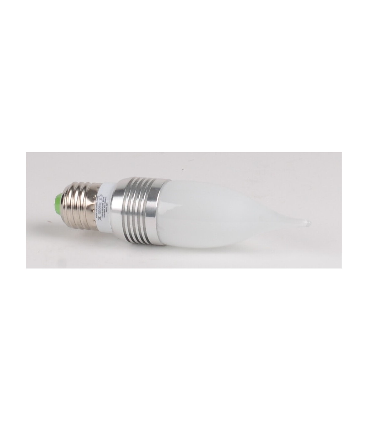 Ampoule LED puissance 3W WW culot E27 forme Flamme coup de vent