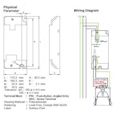 Platine d'alimention electronique pour lampe à iodure 70w