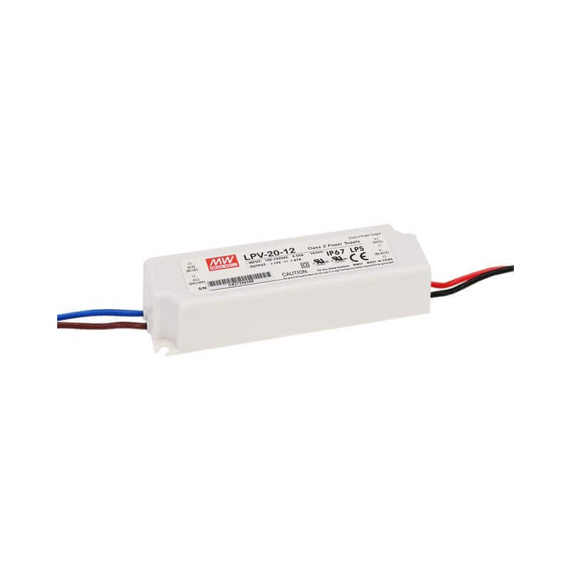 Alimentation Mean Well 1,67A 20W 12V IP67 Alimentation Mean Well 1,67A 20W 12V IP67