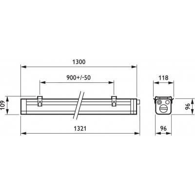 Philips Pacific LED WT460C LED 23S/840 PSU WB L1300