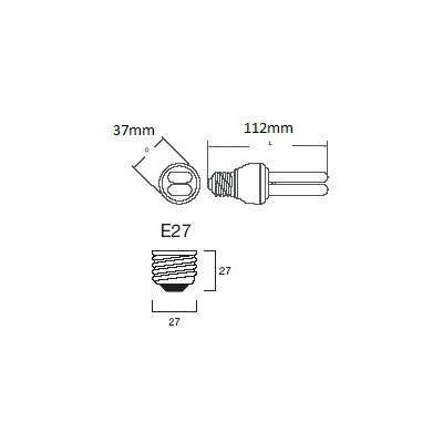 Sylvania Mini-Lynx Fast start E27 15w allumage instantané