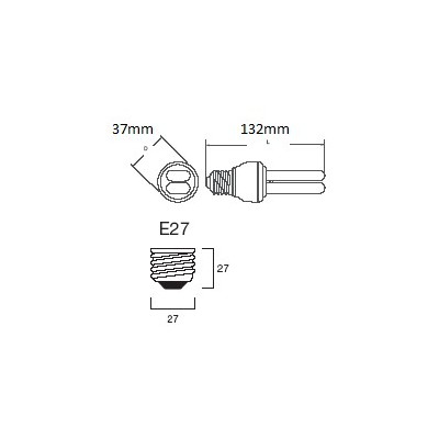 Sylvania Mini-Lynx Fast start E27 20w allumage instantané