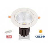 Downlight LED Meanwell Driver inclus 55W Blanc chaud 2800k 5500lm diamètre de perçage de 210mm