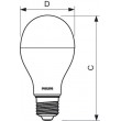 Philips LEDbulb 14-100W E27 6500K 220-240V A67