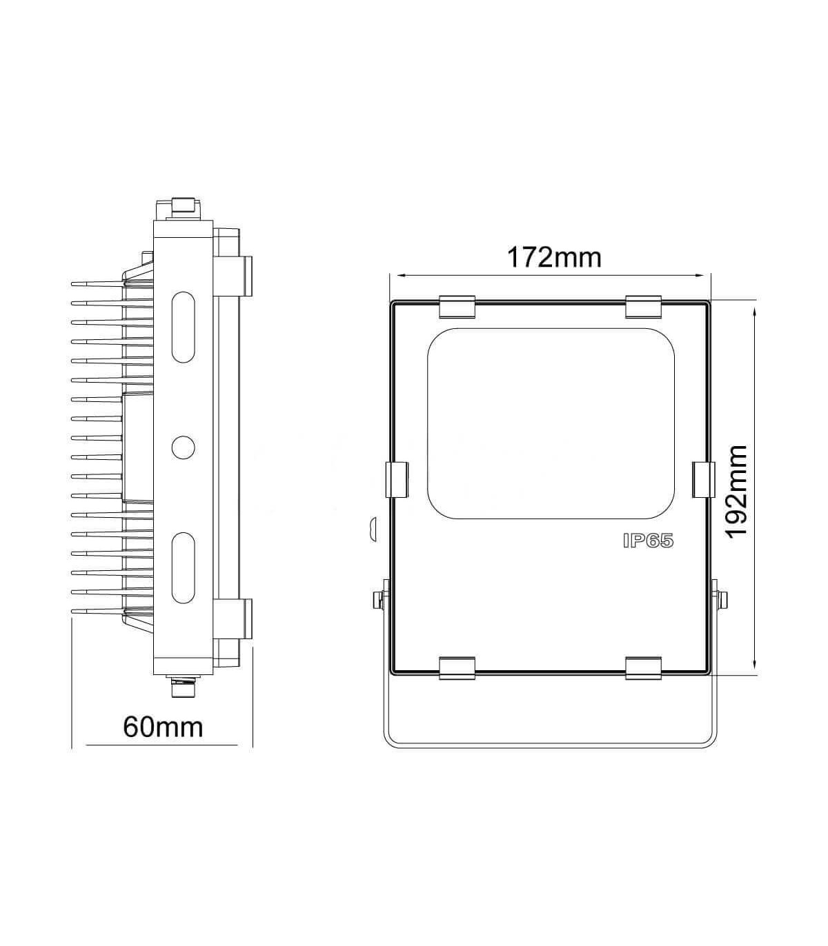 Projecteur led noir avec detecteur de mouvement extérieur IP65 10W blanc  naturel 4500k