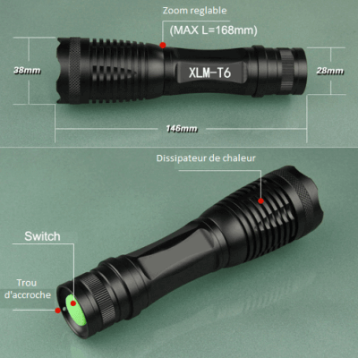 Torche de puissance led cree 