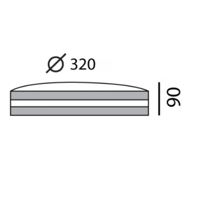 Hublot rond opale TC-DEL G24q-3 2x26W