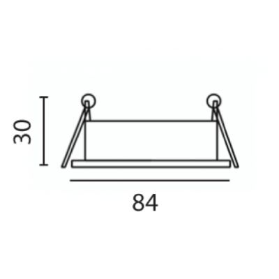 Spot encastrable rond fixe en aluminium poli pour lampes GU10 et Gu5.3