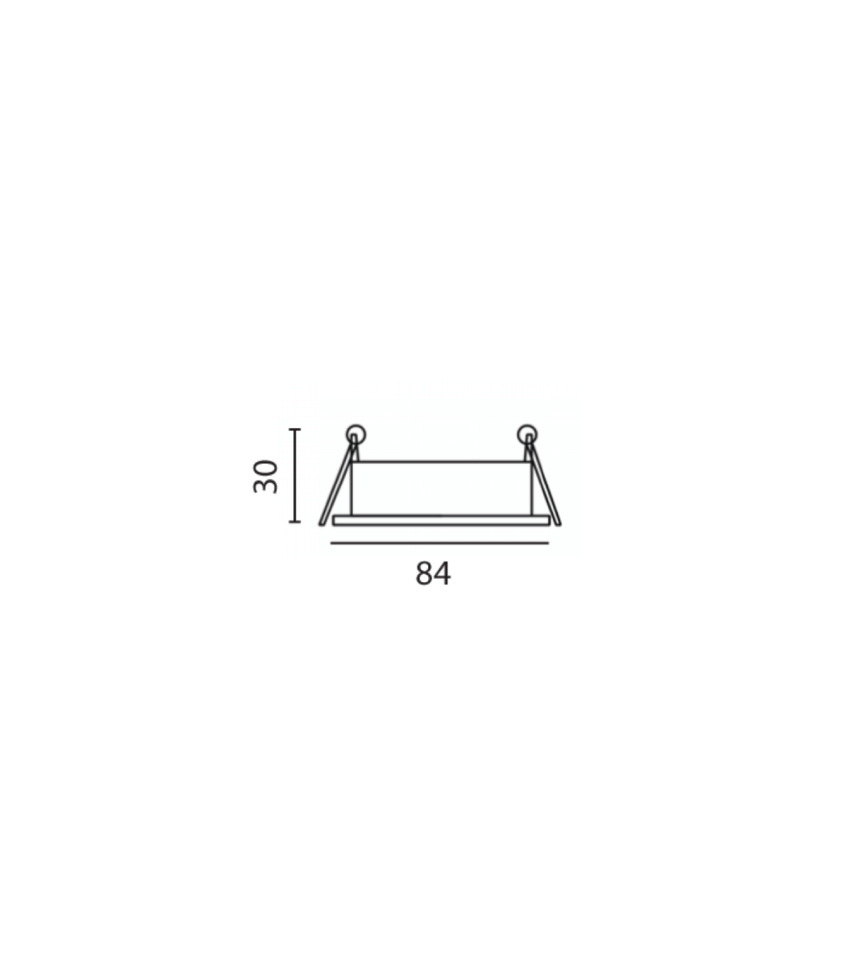 Spot LED salle de bain complet IP65 Blanc 82mm + Ampoule GU5.3