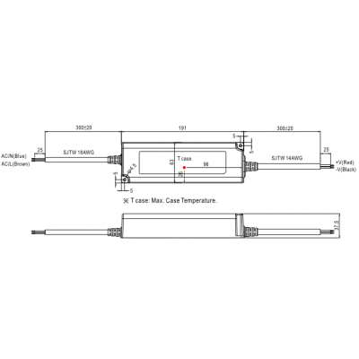 Alimentation Mean Well 150W 24V IP67 LPV-150-24