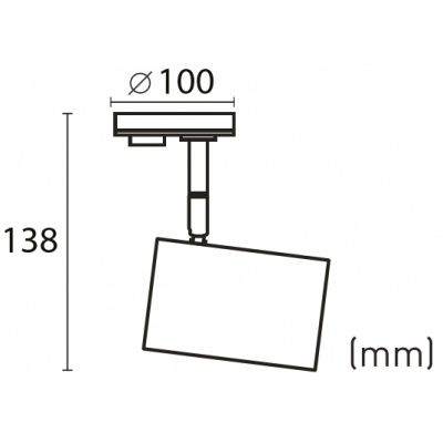Projecteur GU10 35W 1 circuit pour rail C1/CR