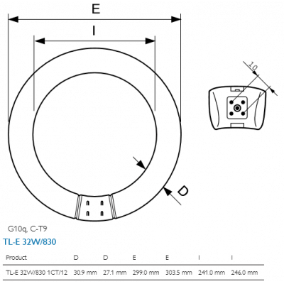 Philips MASTER TL-E Circulaire Super 80 32W/830 1CT