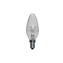 Ampoule flamme lisse 15W E14 230V - Lampe claire à incandescence