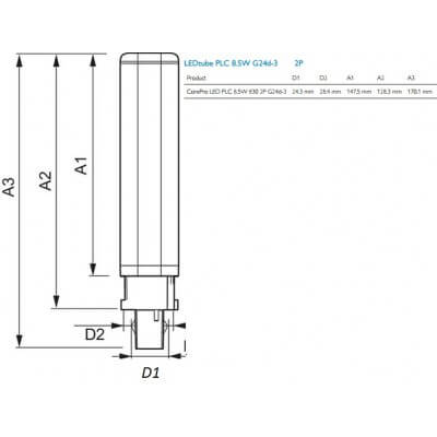 Philips CorePro LED PLC 8.5W 840 2P G24d-3  