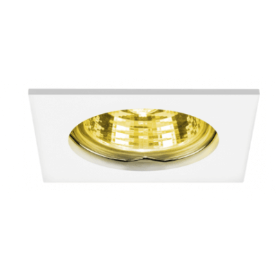 Spot à encastrer carré orientable blanc pour lampe GU10 et Gu5.3