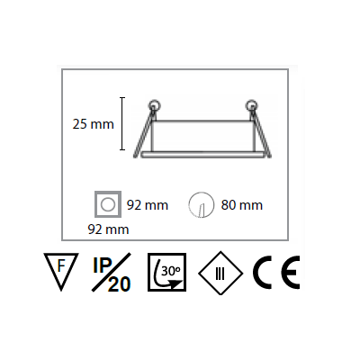 Spot encastrable carée alu brossé orientable GU5.3