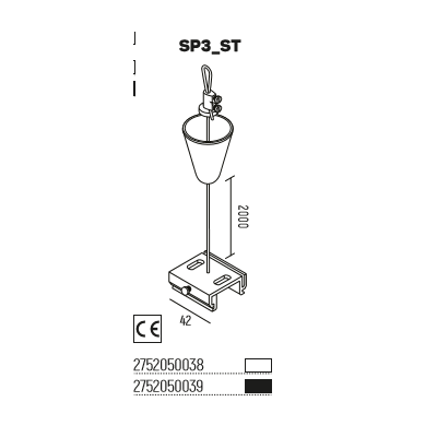 KIT de suspension rail triphasé SP3-ST