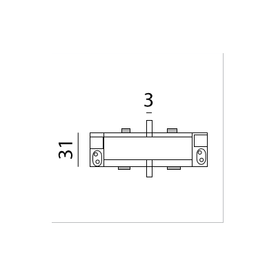 Union invisible pour rail triphasé, blanc ou noir