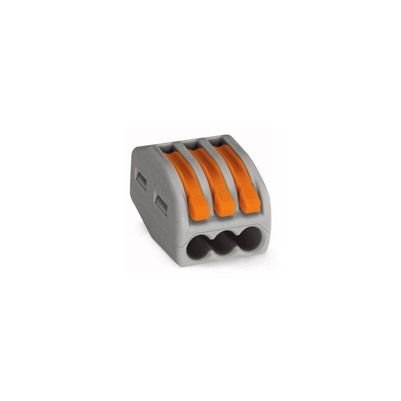 WAGO 3 entrées fils souples et rigides 222-413 WAGO 3 entrées fils souples et rigides 222-413