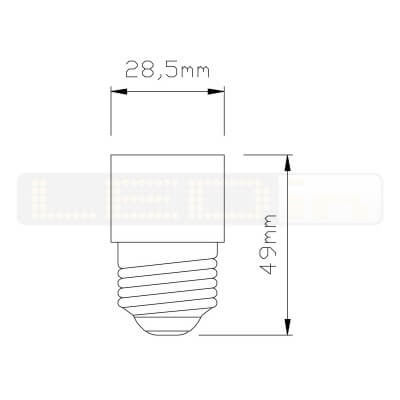 Adaptateur de douille E27 vers E14