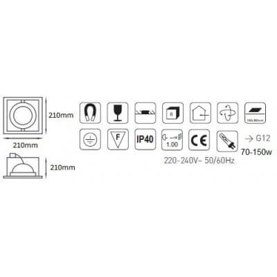 Cardan Iodure mettalique 1xG12 cdm-t 