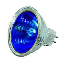 Lampe halogene dichroique 12v 35w GU5.3 bleu x2