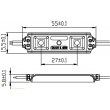 Chaine de 30 modules 2points 0.48w blanc 6500°K