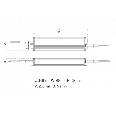 DRIVER LED DLG-100-12 100W 12V 8.33A IP67