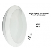 Applique Led Extérieure Avec Détecteur De Mouvement hublot sensor 14W  1100lm blanc neutre 4000k IP54 ø215 - Digilamp - Luminaires & Eclairage