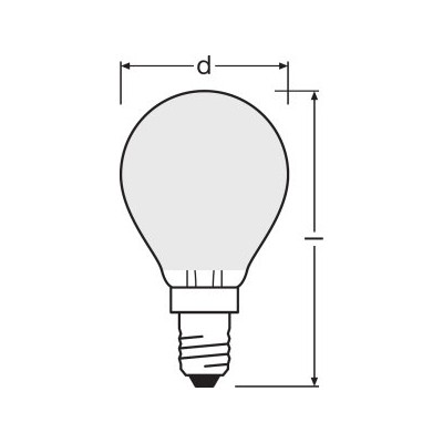 Osram Spherique Led 4w substitut 40w 2700k E14 P40