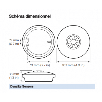 Philips Detecteur de mouvement IR 360° et detecteur de lumière en saillie DUS704C