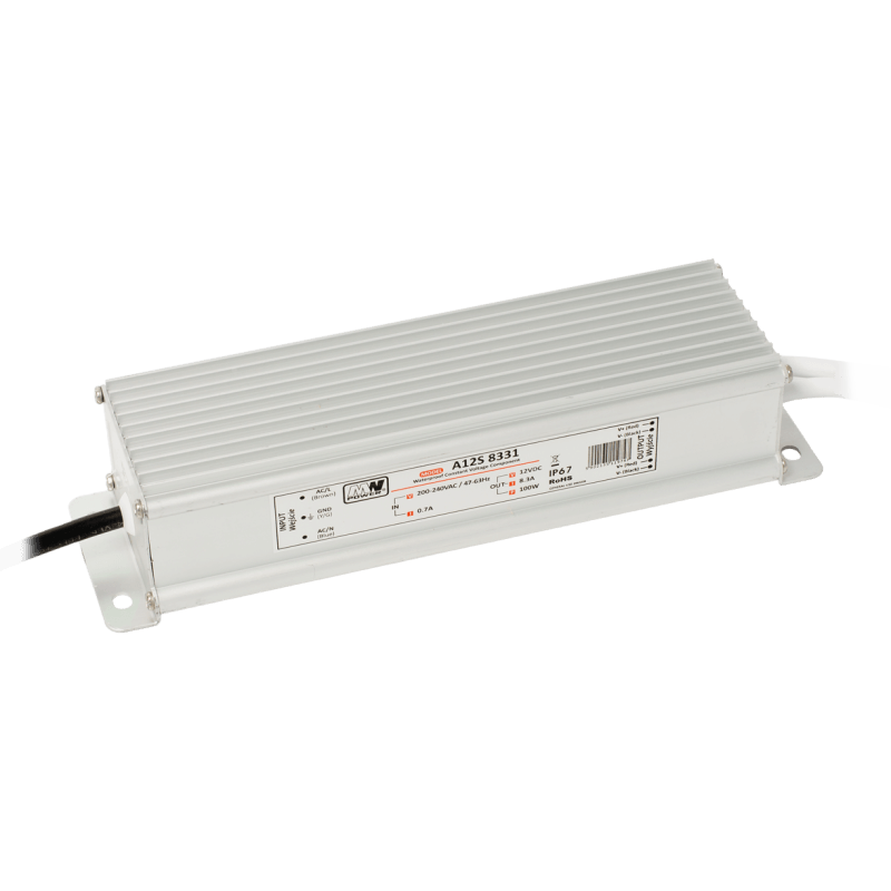 Driver LED A12S 8331 100W 12V 8.3a IP67 Etanche Driver LED A12S 8331 100W 12V 8.3a IP67 Etanche