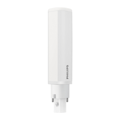 Ampoule LED Philips Tubulaire 6.5W substitut 18W 650 lumens blanc neutre 3000K G24D-2
