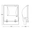 Cardinal projecteur iodure extérieur 250w étanche, lampe Philips