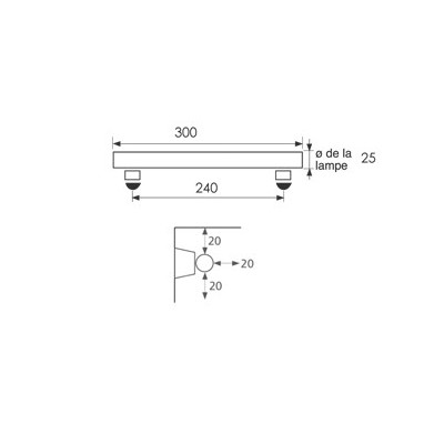 Aric linolite double culot S14 25x300mm 40w